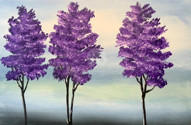 Image of 3 purple trees
